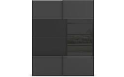 Goossens kledingkast finca combi glans mat glas wit hoogwaardig meubelplaat - 8244420-{merk}-finca-combi-sts-wit-schuifdeuren-01
